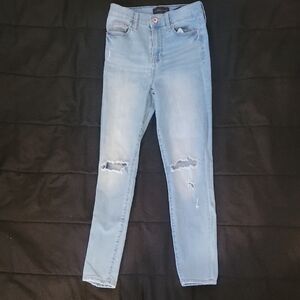 Kendall & Kylie Blue Skinny Distressed Jeans